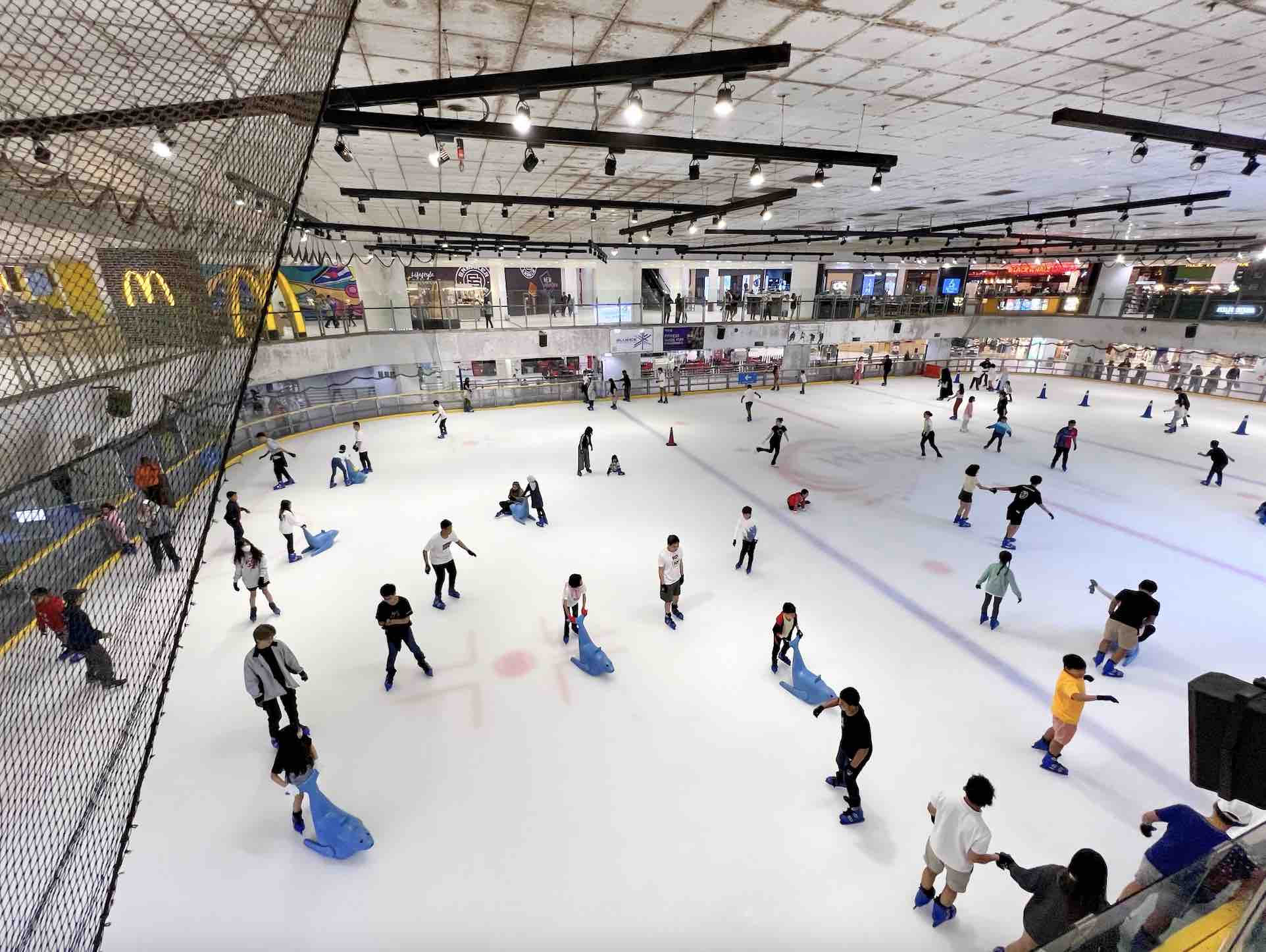 Blue Ice Skating Rink
